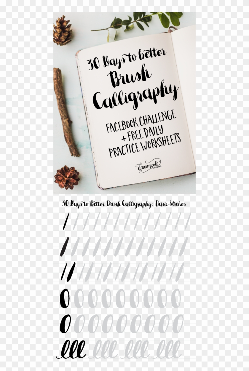 30 Days To Better Brush Calligraphy Facebook Challenge - 30 Days Calligraphy Clipart