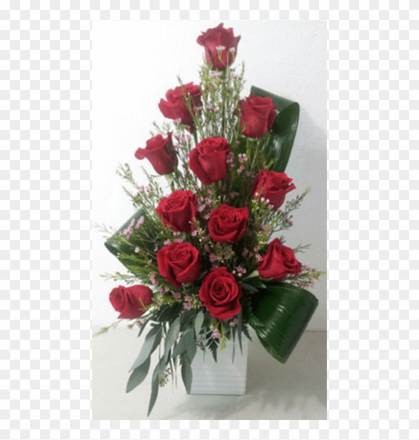 Wow Her With The Magnificent Arrangement With 1 Dozen - Garden Roses Clipart #4836380