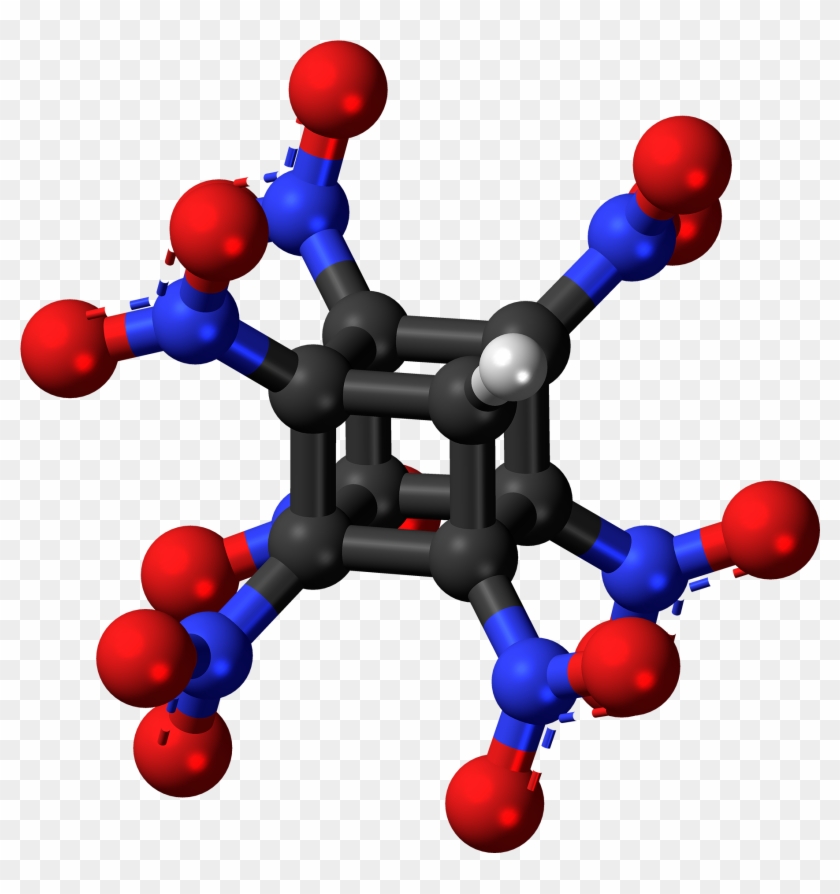 Heptanitrocubane Molecule Ball - Octanitrocubane Molecule Clipart #4836787
