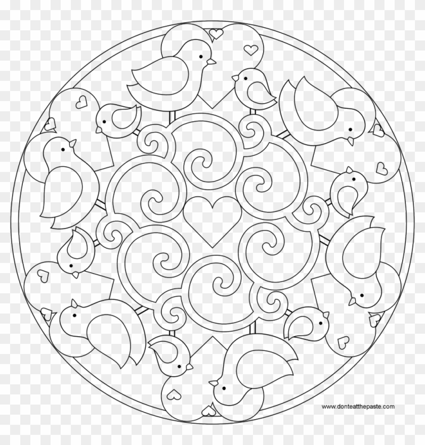 Large Size Of Coloring Page - Spring Mandala Coloring Pages Clipart