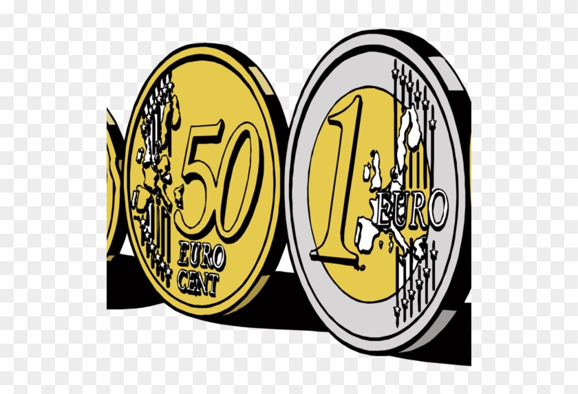Euro Coins Euro Sign 1 Euro Coin - Clipart Euros - Png Download #4838118