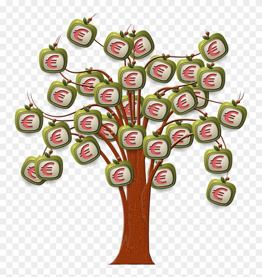 Finance Euro Currency - Apple Tree Money Clipart #4838153