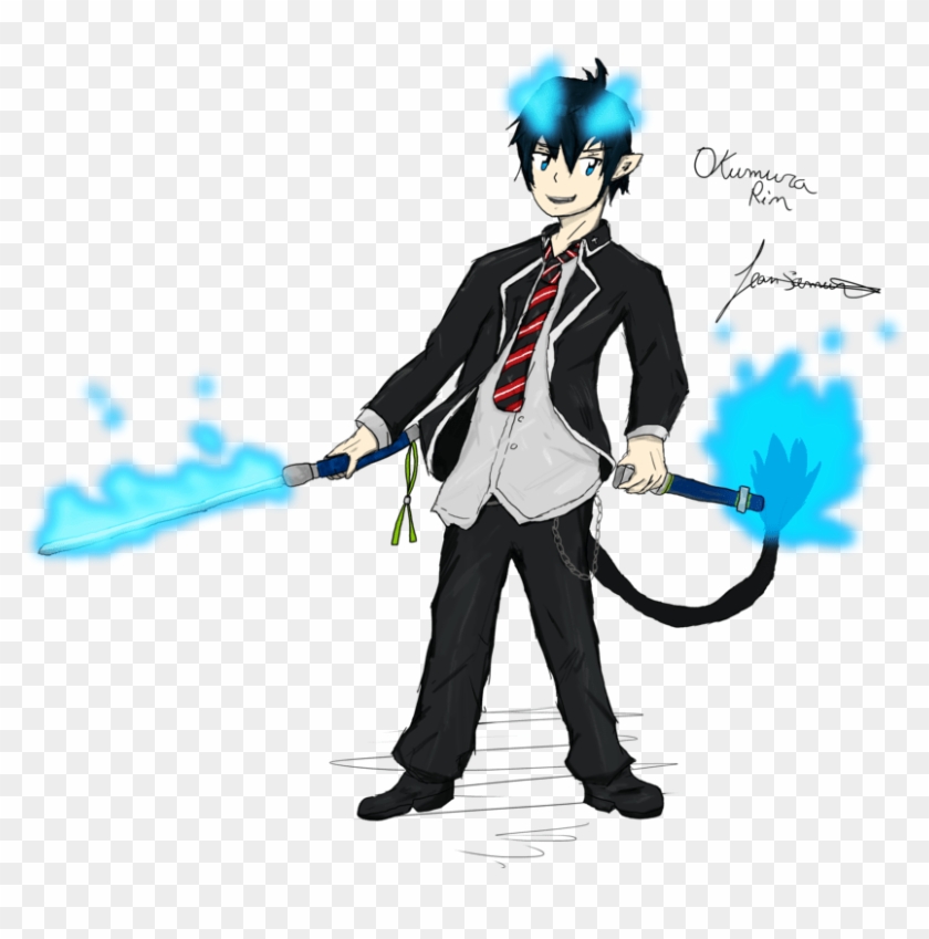 Blue Exorcist Rin Okumura - Cartoon Clipart #4838757