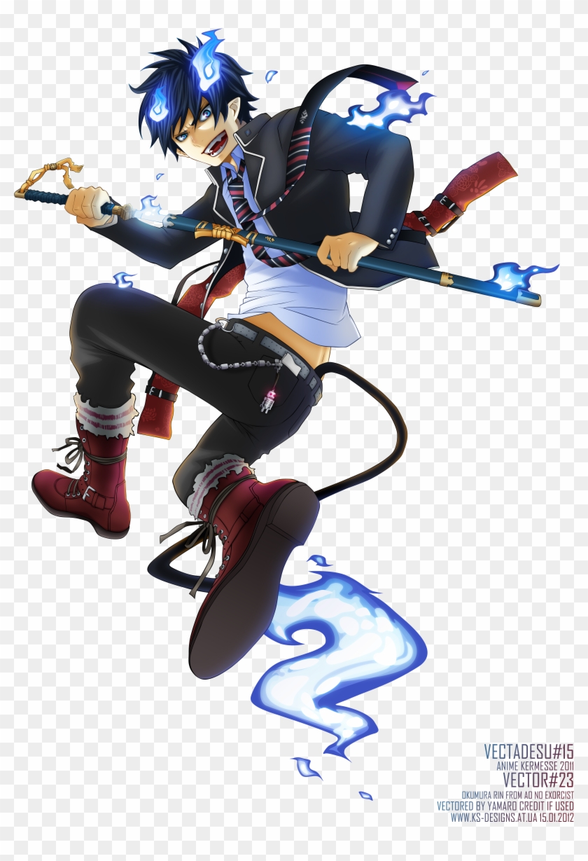 Vector Format - Rin Blue Exorcist Cosplay Clipart #4839042
