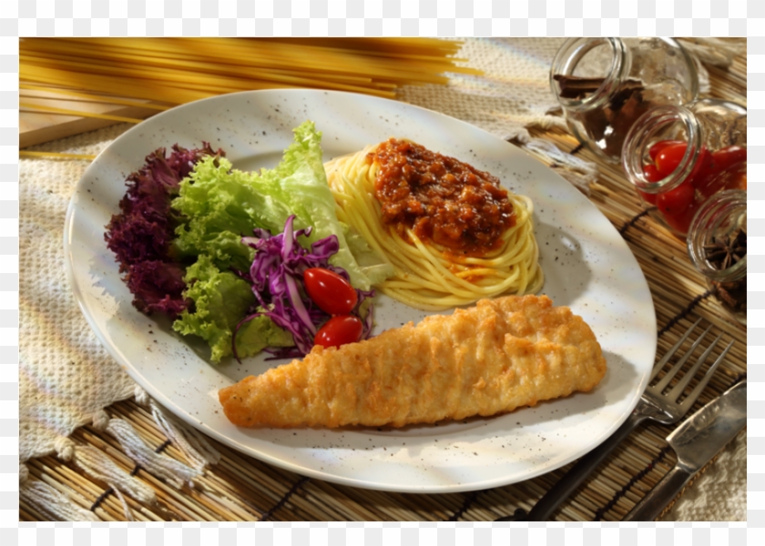 Pasta And Fish Fillet Clipart #4840409