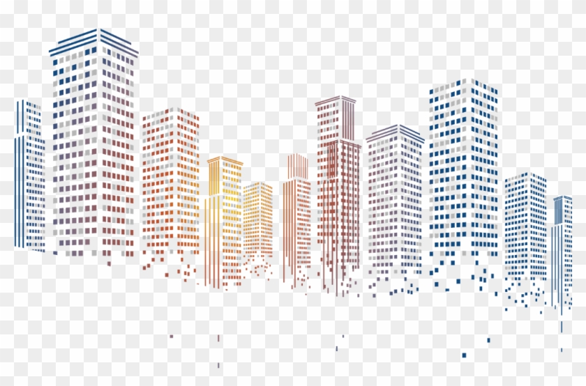 #city #skyscrapers #buildings #ftestickers - Building Background Vector Png Clipart #4840828
