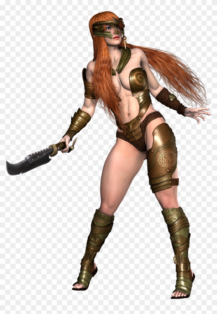 Girl Warrior Fantasy Armor Mask Png Image - Cg Artwork Clipart #4841289