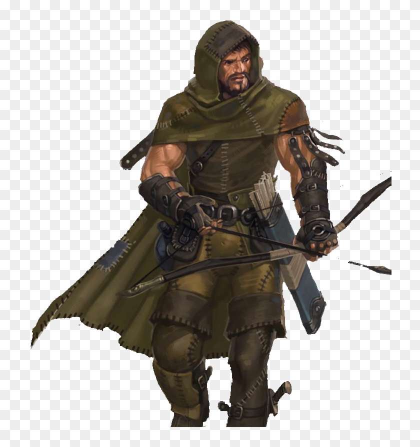 #archer #bowman #ranger #warrior #soldier #fantasy - Pathfinder Character Art Clipart #4841383