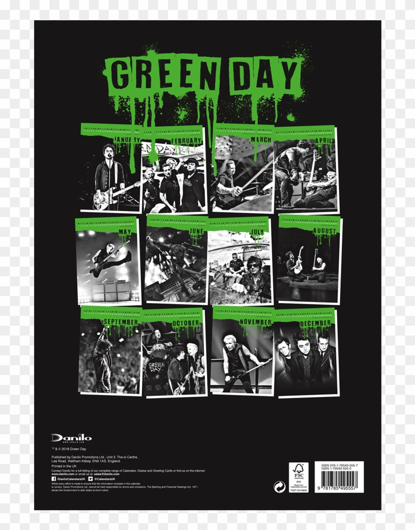 Green Day Calendar 2019 Clipart