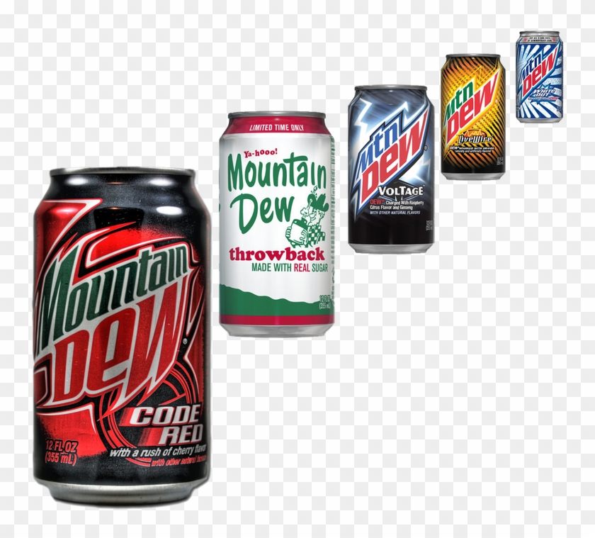 Mtn Dew Voltage, Mtn Dew Whiteout, Mtn Dew Codered, - Mtn Dew Code Red Can Clipart