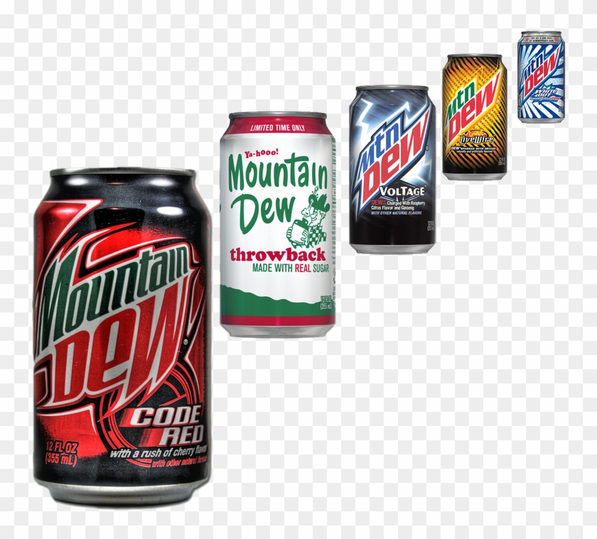 Mtn Dew Voltage, Mtn Dew Whiteout, Mtn Dew Codered, - Mtn Dew Code Red Can Clipart #4841843