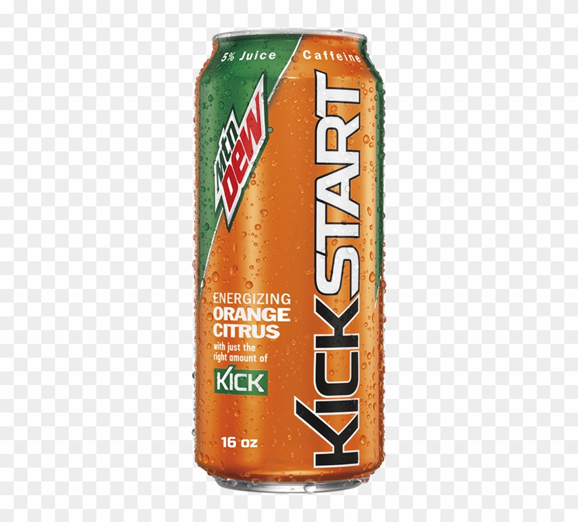 Mtn Dew Kickstart Orange Citrus Can - Mountain Dew Kickstart Transparent Clipart #4842063