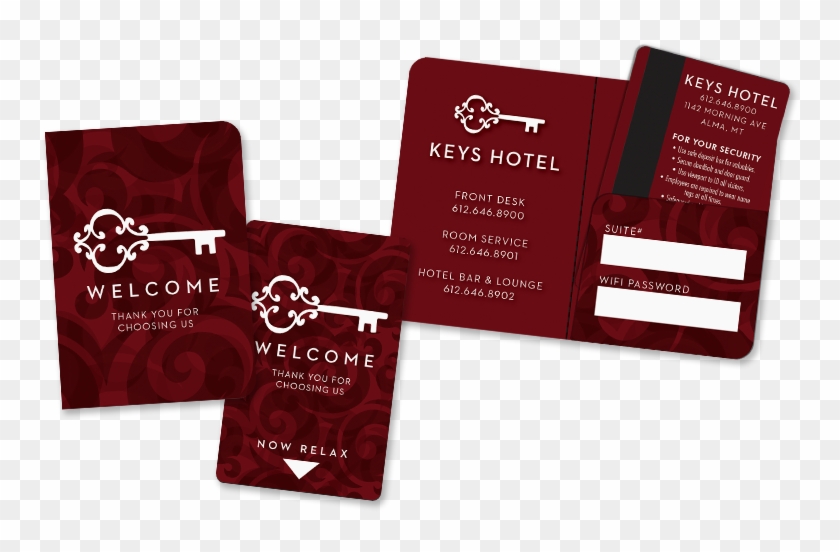 Hotel Room Key - Brochure Clipart