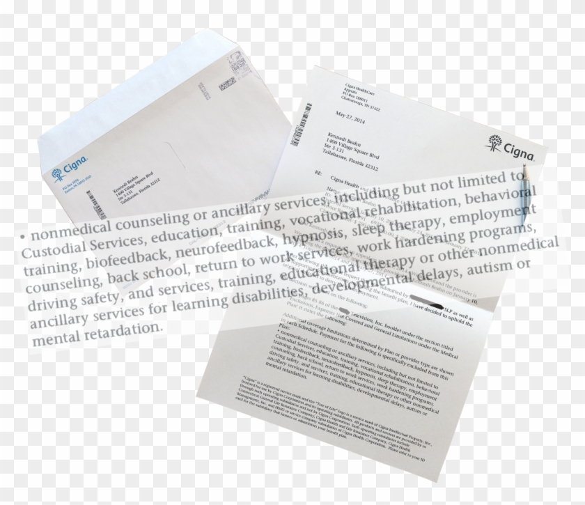 Kennedi Beahn Cigna Mental Retardation Letter 1080p - Brochure Clipart