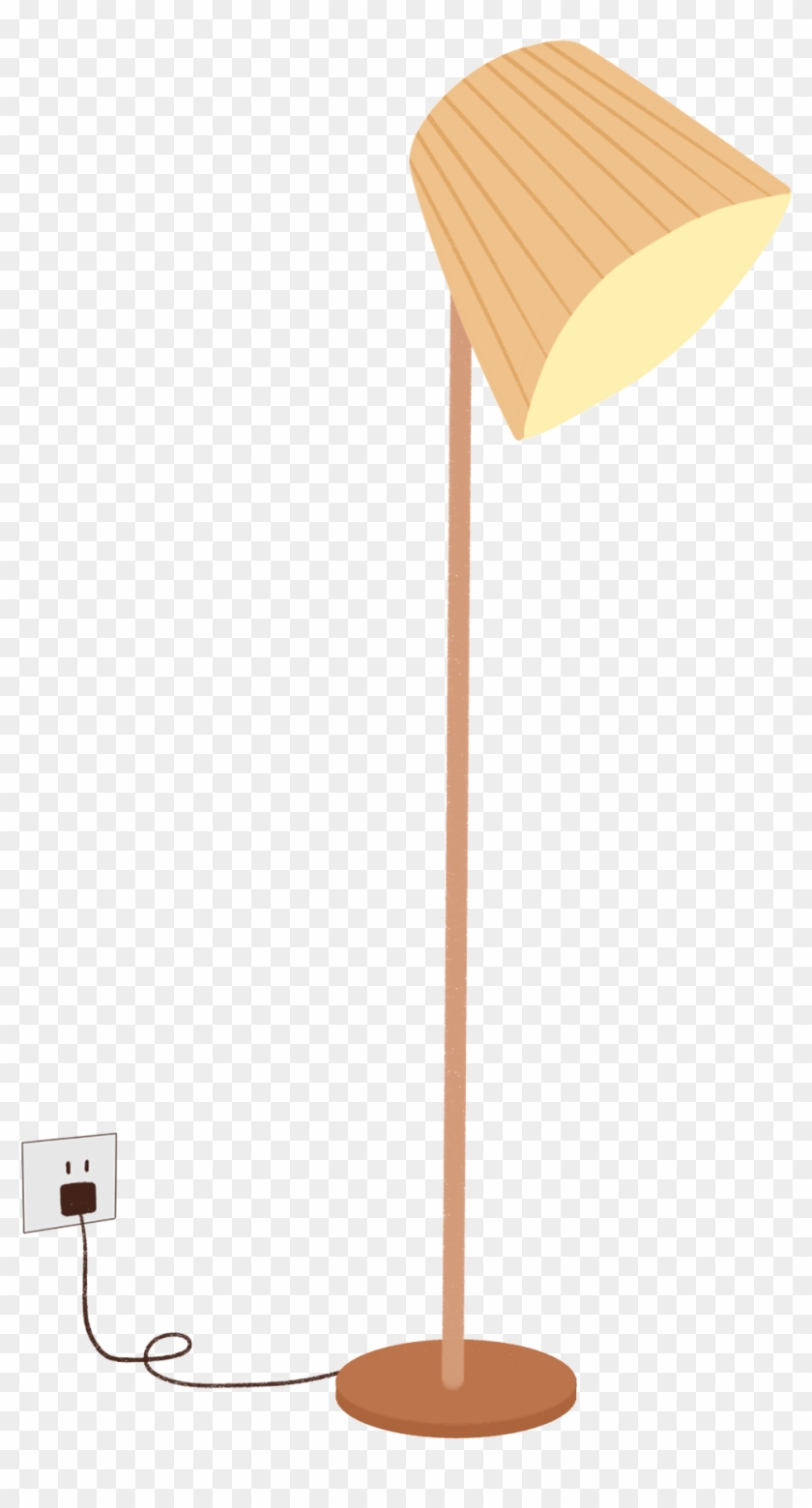 Dipinto A Mano Semplice Lampada Da Terra Lampade Png - Wood Clipart