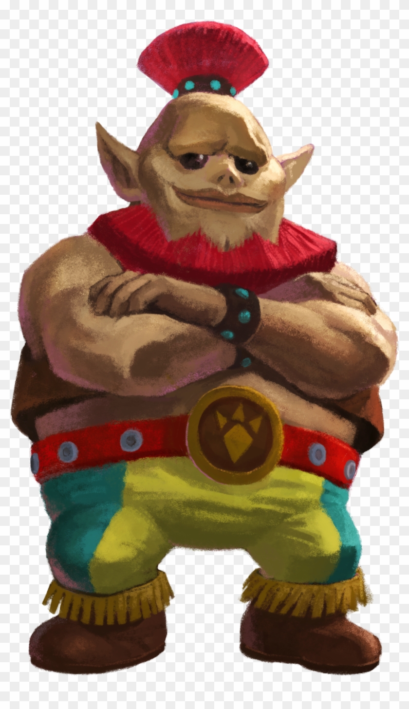I Believe The Goron Symbol On His Belt Buckle Is Simply - Zelda A Link Between Worlds Sages Clipart #4844153