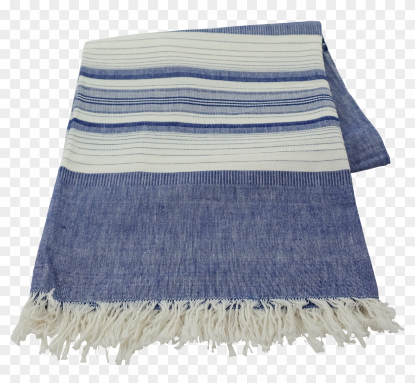 This Lovely Blue Tablecloth Was Handmade By Artisans - Scarf Clipart #4844213