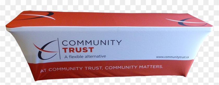 8ft Xtrafit Tablecover Community Trust Sm - Label Clipart