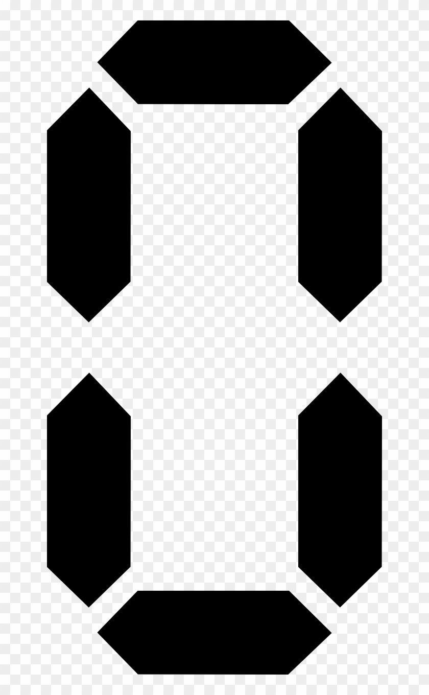 Number Zero - 7 Segment Display Symbol Clipart