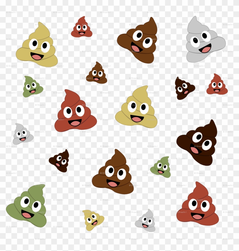 Poops Of Different Color And Diversity Smiling Cute Clipart #4844829