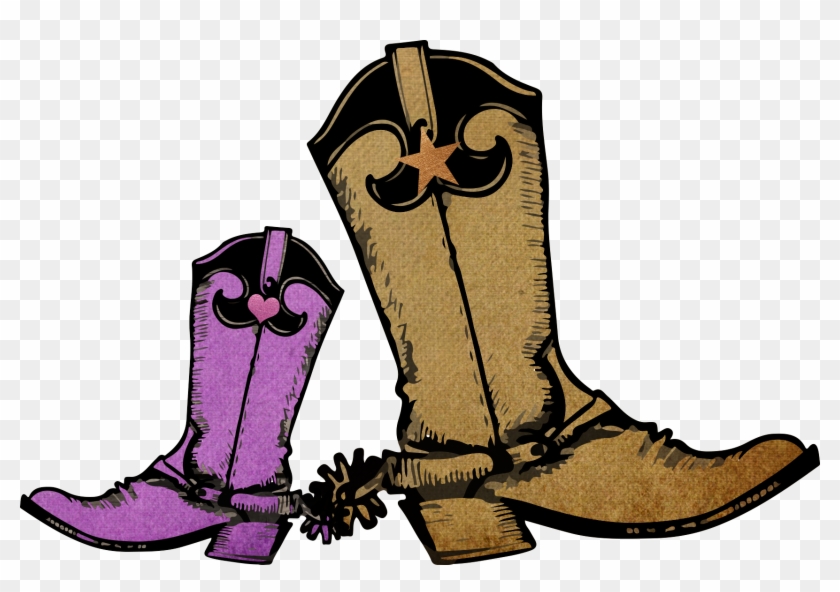 Boots - Purple Cowgirl Boots Cartoon Clipart #4845263