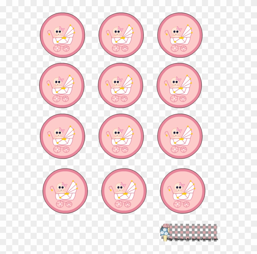 Free Printable Pink Baby Shower Round Labels Ⓒ - Business Model Clipart