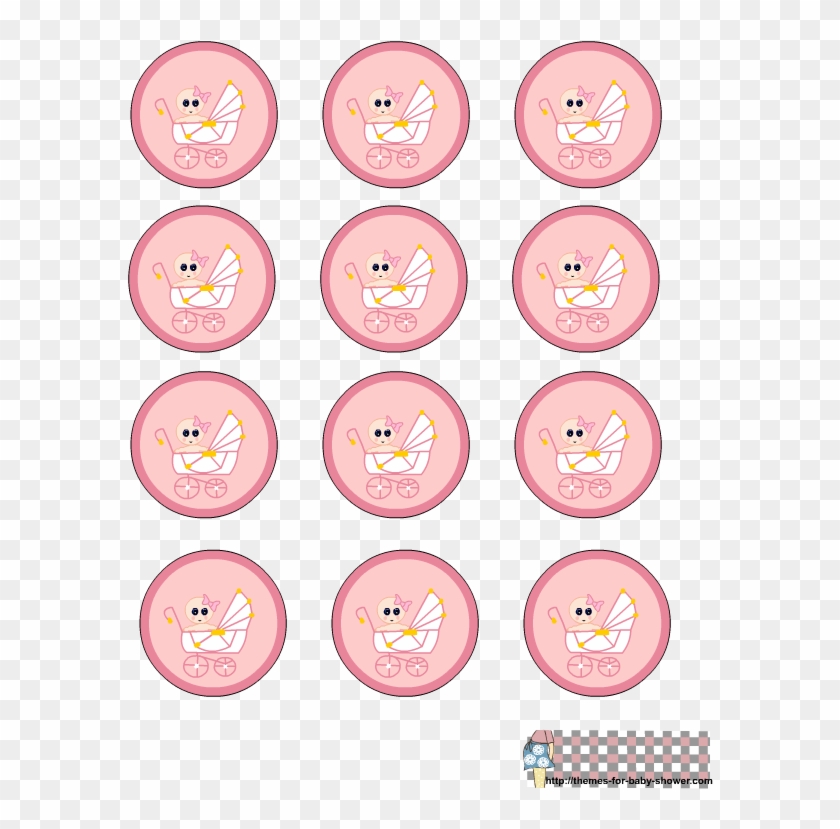 Free Printable Pink Baby Shower Round Labels Ⓒ - Business Model Clipart #4845358