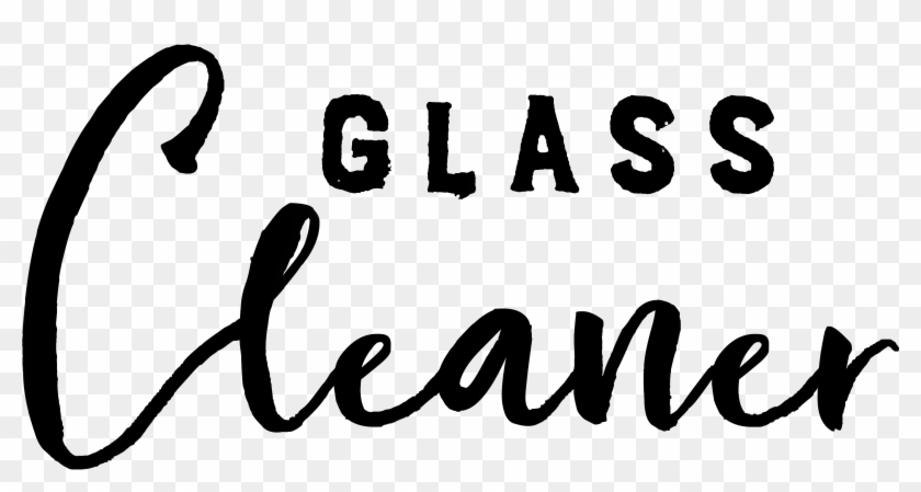 Glass Cleaner Label - Calligraphy Clipart #4845444