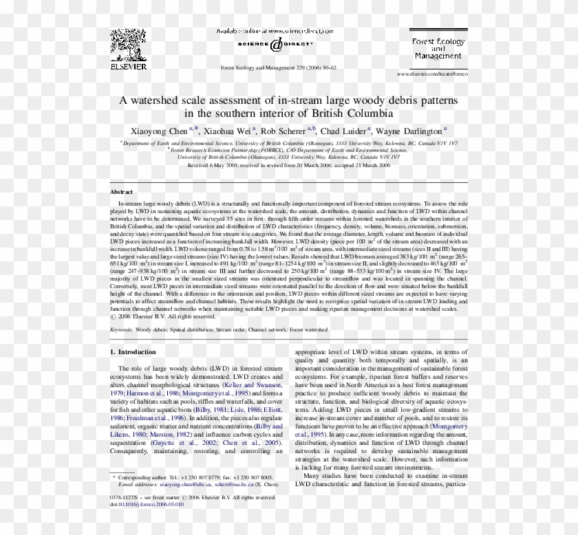 A Watershed Scale Assessment Of In-stream Large Woody - Role Of Ethylene In Fruit Ripening Pdf Clipart