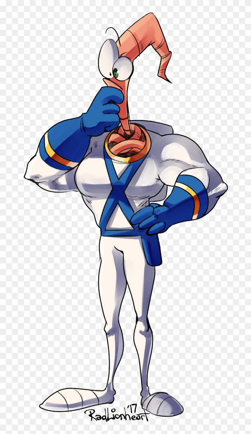 Jim,игры,игровой Арт,game Art - Earthworm Jim Png Clipart #4845907
