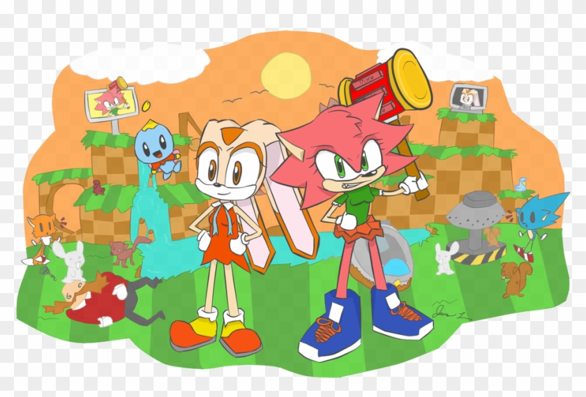 Green Hill Zone Png - Cartoon Clipart #4846102