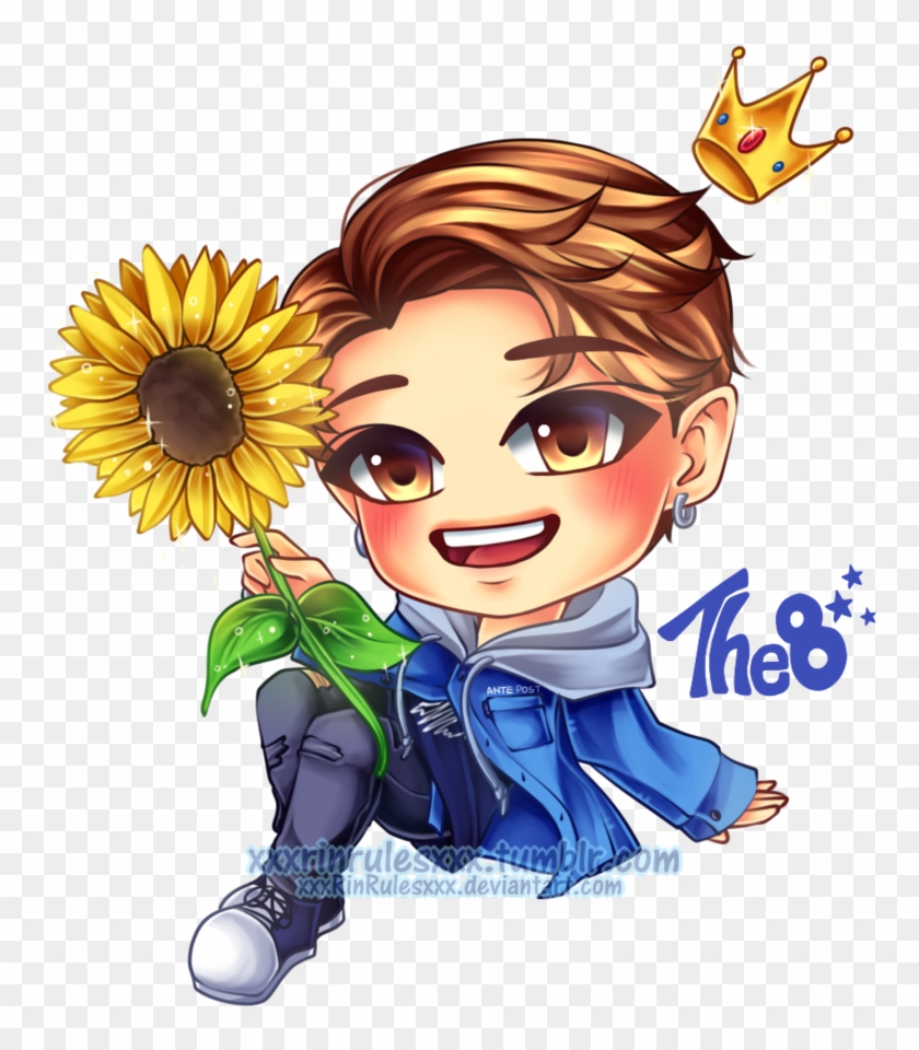 Svg Black And White Stock The Speed Paint By Rinspirit - Seventeen The8 Chibi Clipart #4846551