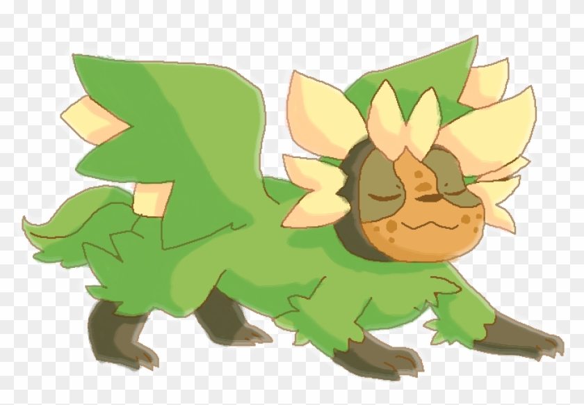 Sunflower Griffin Fakemon - Cartoon Clipart #4846831