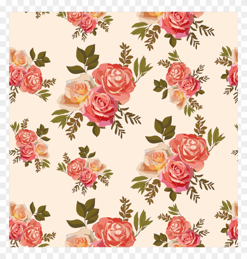 Rose Pattern A - Garden Roses Clipart #4847186