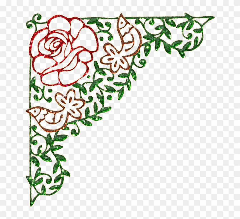 Rose Gemstone Jewel Decor Pattern - Clip Art - Png Download