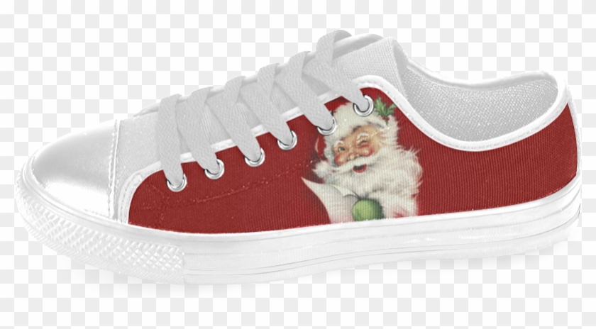 A Beautiful Vintage Santa Claus Men's Classic Canvas - Skate Shoe Clipart #4847285