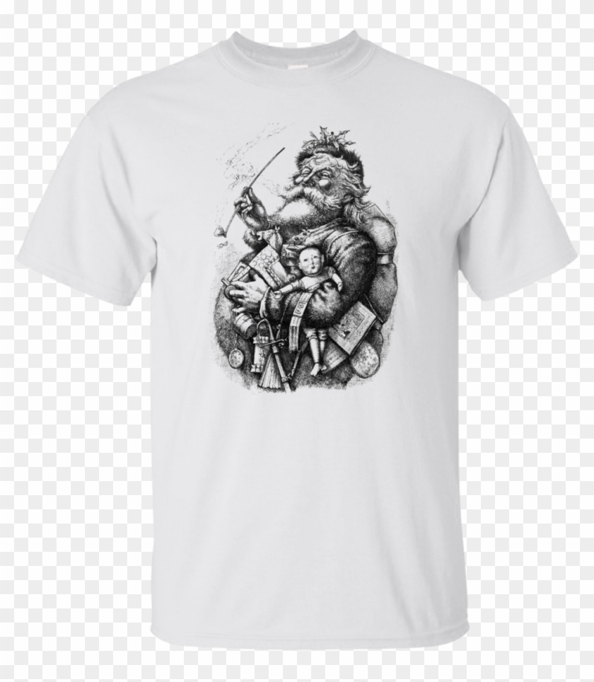 Vintage Santa Claus G200 Gildan Ultra Cotton T-shirt - Thomas Nast Merry Old Santa Claus Clipart #4847317