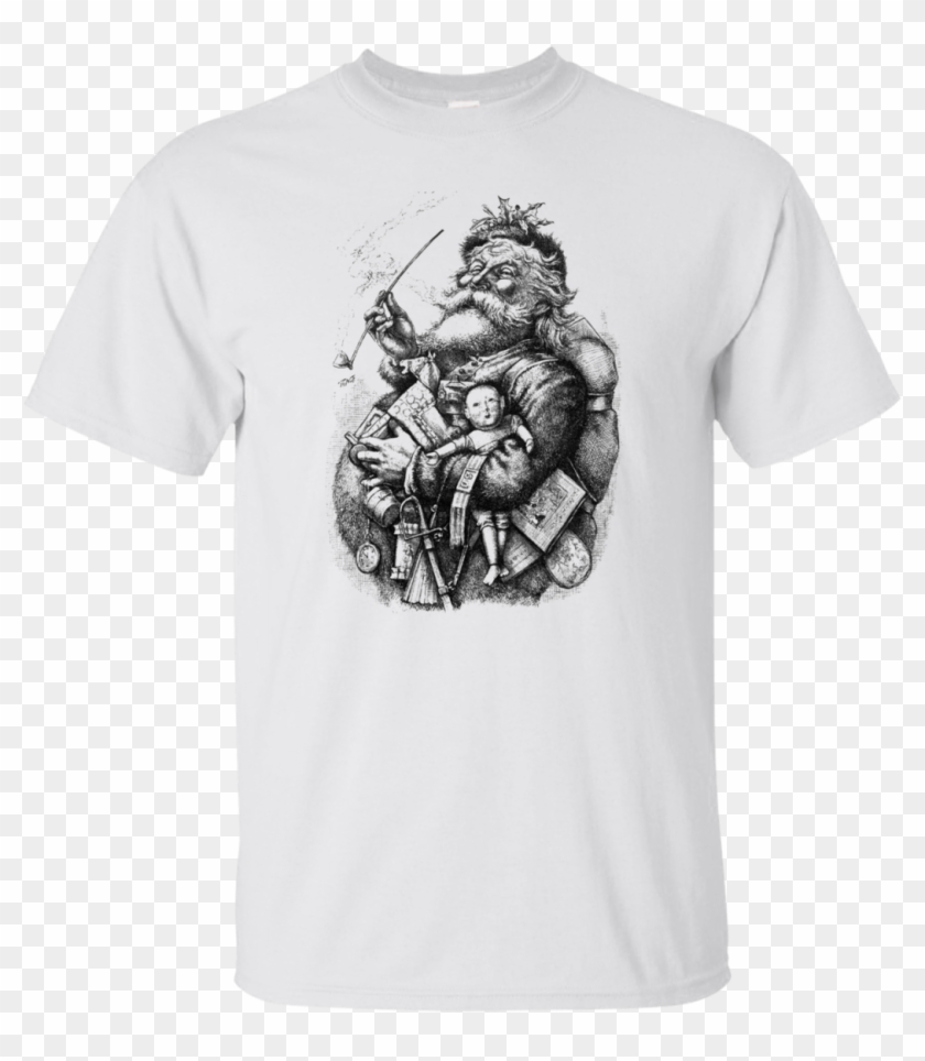 Vintage Santa Claus G200 Gildan Ultra Cotton T-shirt - Thomas Nast Merry Old Santa Claus Clipart