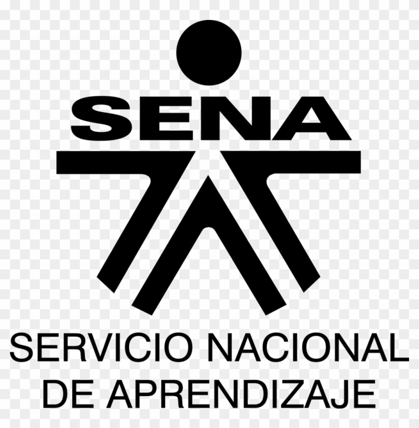 Logotipo Sena Negro - National Service Of Learning Clipart