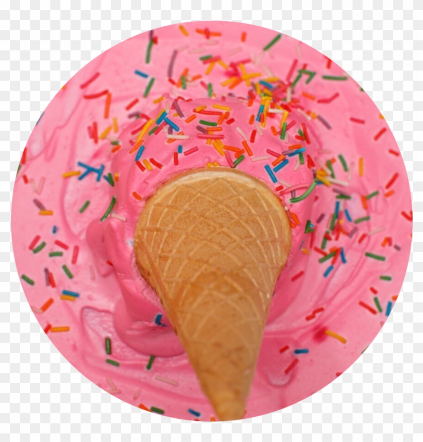 #pink #sprinkles #rainbow #ice #cream #icecream #tumblr - Ice Cream Cone Clipart