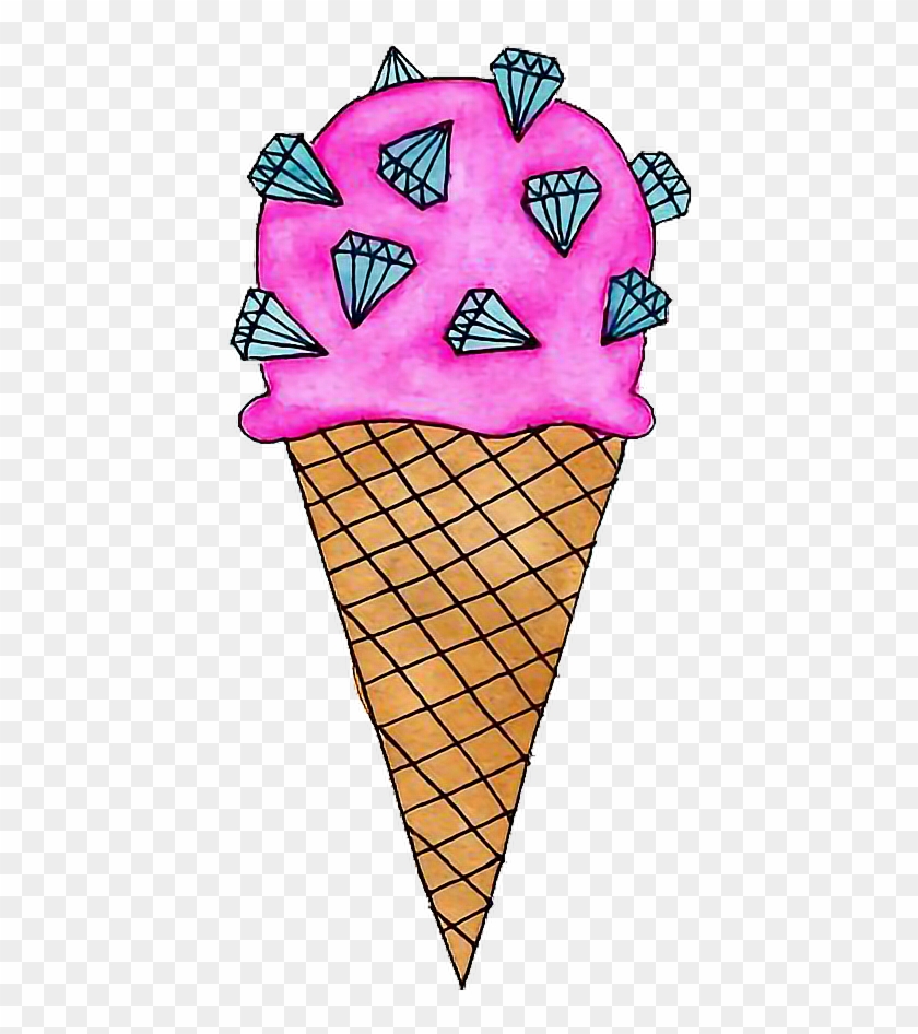 #icecream #blue #tumblr #sticker #png #aesthetic #aesthetictumblr - Drawing Clipart #4847638
