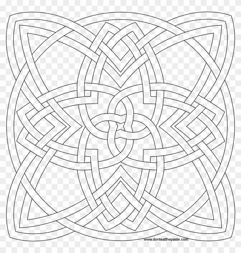 Celtic Patterns, Celtic Designs, Celtic Quilt, Coloring - Pink And Black Background Clipart