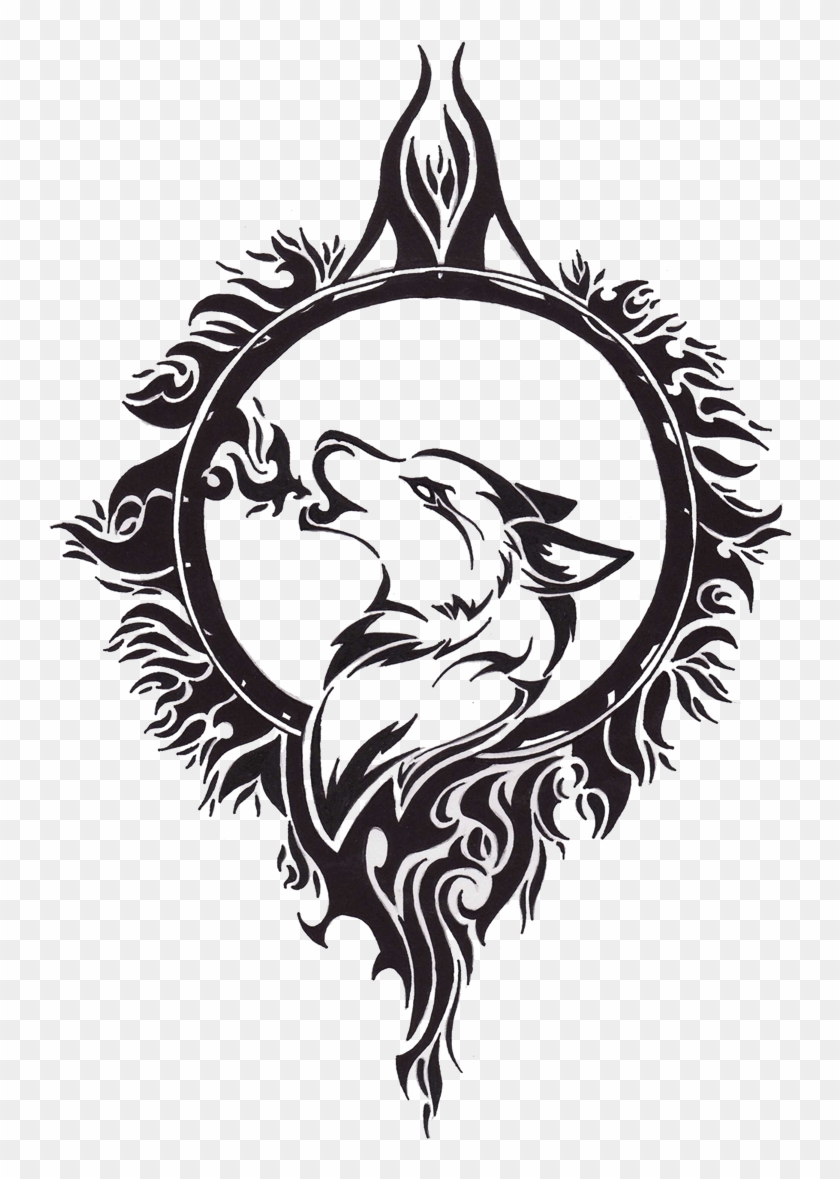 “download Wolf Tattoos Png Transparent Free Images - Celtic Wolf Tattoos Clipart #4847897
