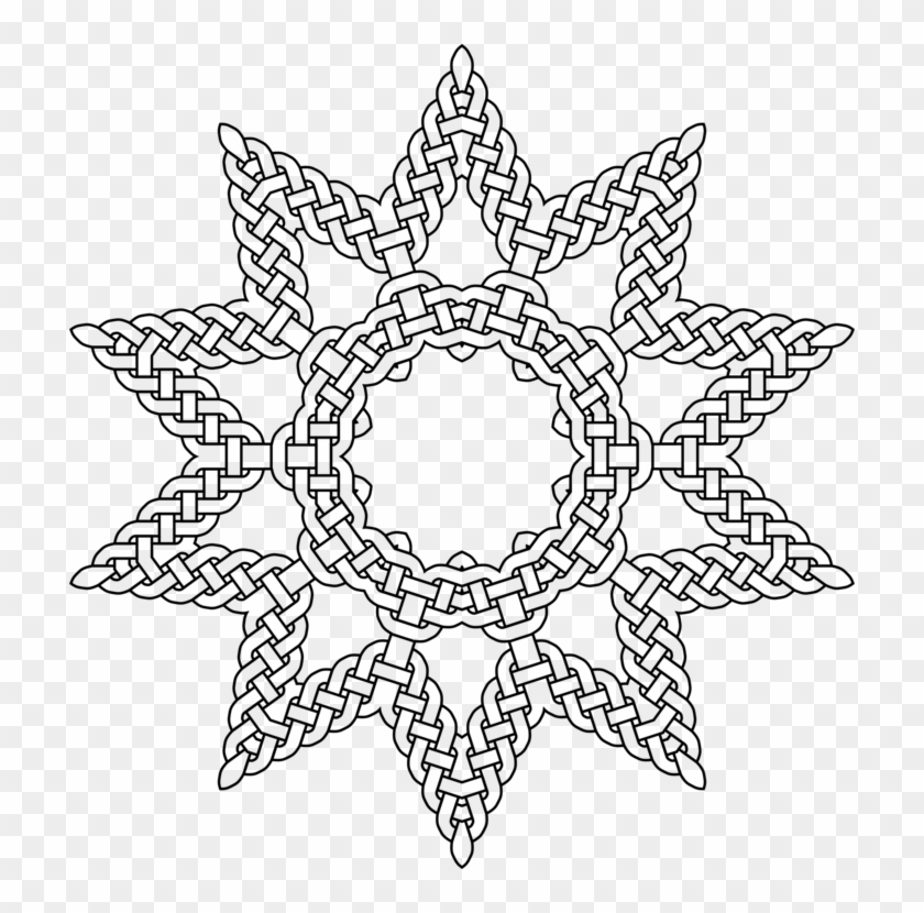 Transparent Stock Celtic Drawing Floral - Line Art Clipart