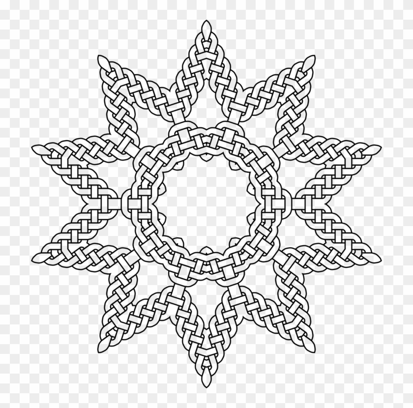 Transparent Stock Celtic Drawing Floral - Line Art Clipart #4847983