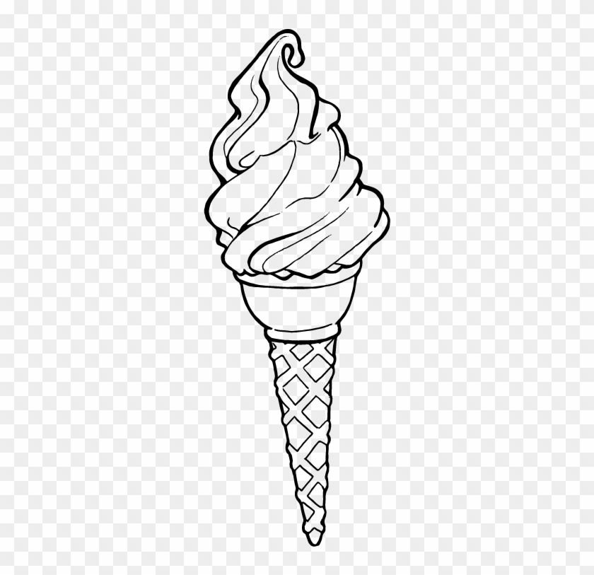The Gallery For Gt Tumblr Ice Cream Cone Drawing - Colour In Ice Cream Cone Clipart