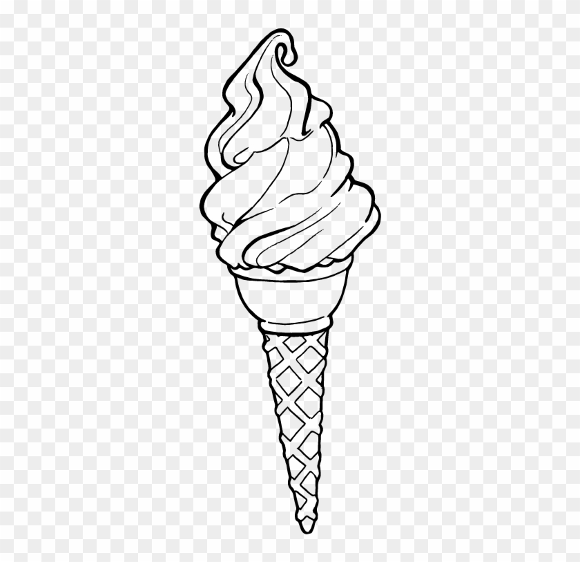 The Gallery For Gt Tumblr Ice Cream Cone Drawing - Colour In Ice Cream Cone Clipart #4848069