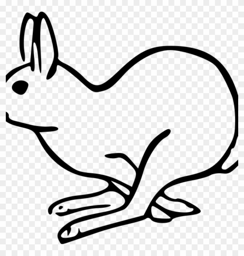 Bunny Clipart Black And White Bunny Clipart Black And - Rabbit Clip Art - Png Download #4848367