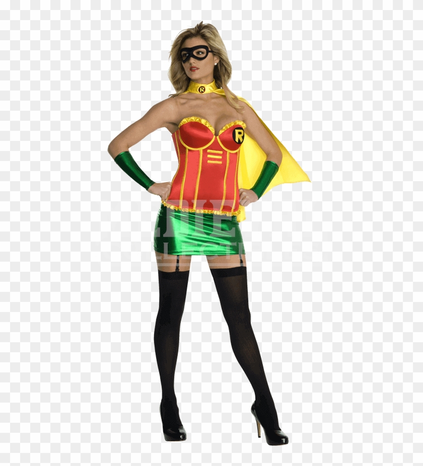 Adult Dc Comics Robin Corset Costume - Ladies Robin Fancy Dress Clipart #4848470