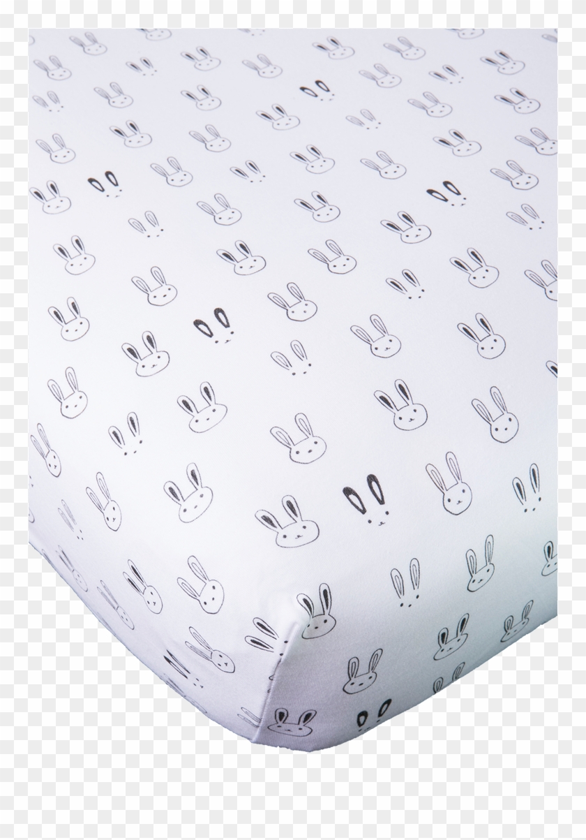 Black And White Bunny Crib Sheet Baby Noomie Pima Cotton - Platter Clipart #4848702
